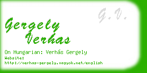 gergely verhas business card